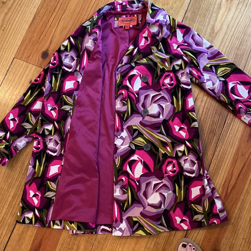 Missoni for Target floral pea-coat, never worn. Girls XL, fits like a Women’s XS